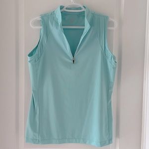 TAIL - Turquoise Sleeveless Golf Polo